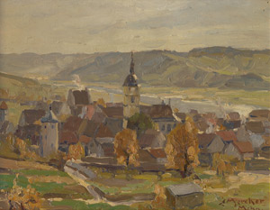 Lot 7423, Auction  108, Mercker, Erich, Kleine Stadt am Main