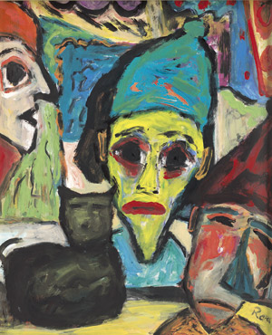 Lot 7479, Auction  108, Raap, Peter, Clown mit Katze vor dem Auftritt