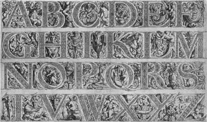 Lot 5090, Auction  109, Französisch, 1546. Alphabet mit Grotesken und Satyrn