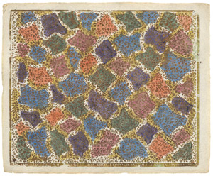 Lot 5331, Auction  109, Bronzefirnispapier, Bronzefirnispapier. Zierliche Ranken mit Blumen und Früchten