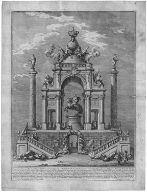 Lot 5656, Auction  109, Vasi, Giuseppe, Ansichten von Bauten zur „Festa della Chinea“ in Rom.