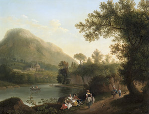 Lot 6067, Auction  109, Hackert, Jakob Philipp, Landschaft mit Bauernfamilie