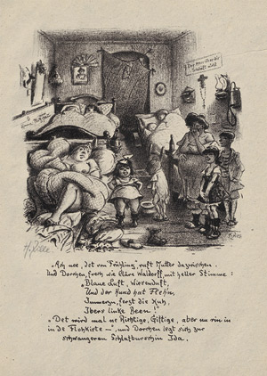 Lot 7457, Auction  109, Zille, Heinrich, Schlafstube im Hinterhaus