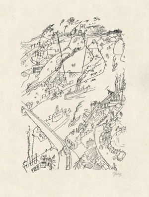 Lot 8521, Auction  109, Grosz, George, Friedvolle Rheinlandschaft