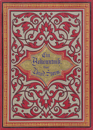 Lot 1713, Auction  110, Storm, Theodor, Ein Bekenntniß