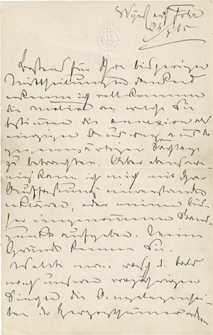 Lot 2399, Auction  110, Friedrich III., Deutscher Kaiser, Eigenhänd. Brief 1865 aus Wyk auf Föhr