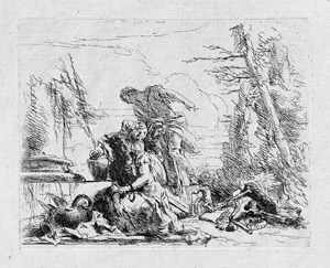 Lot 5323, Auction  110, Tiepolo, Giovanni Battista, Donna con le braccia incatenate e quattro figure