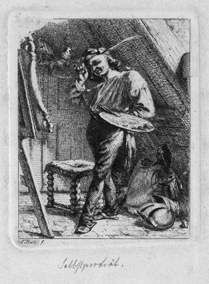 Lot 5403, Auction  110, Thon, Sixt, Selbstbildnis vor der Staffelei.