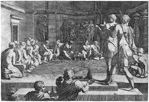 Lot 5423, Auction  110, Barbiere, Domenico del, Das Gastmahl Alexanders des Großen