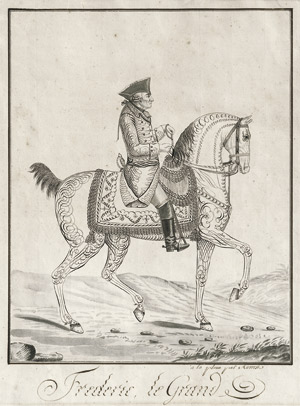 Lot 6533, Auction  110, Auvrest, Friedrich d. Große zu Pferd