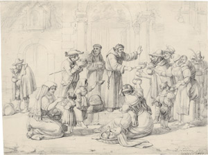 Lot 6603, Auction  110, Lindau, Dietrich Wilhelm, Die Speisung der Armen