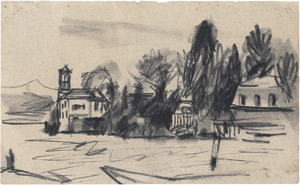 Lot 8226, Auction  110, Macke, August, Krankenhaus in Oberhofen