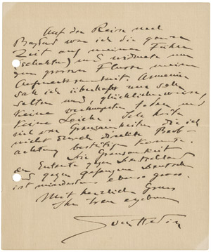 Lot 2154, Auction  111, Hedin, Sven, Brief 1919