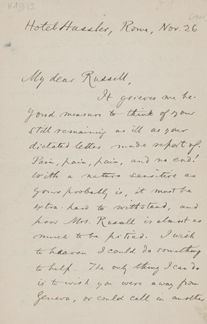 Lot 2159, Auction  111, James, William, Brief Rom 1900 