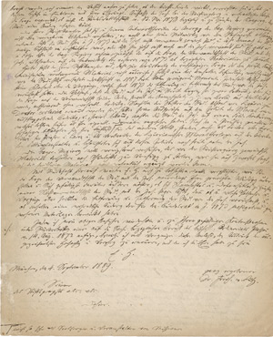 Lot 2182, Auction  111, Lutz, Johann Frhr von, Brief an Döllinger 1889