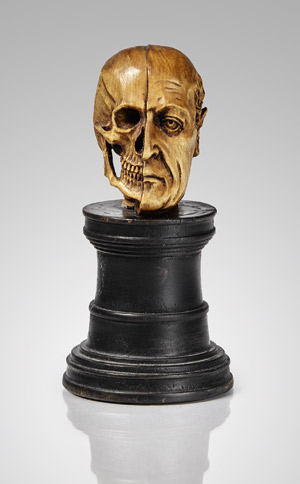 Lot 6369, Auction  111, Nordalpin, wohl 19. Jh. Memento Mori Wendekopf
