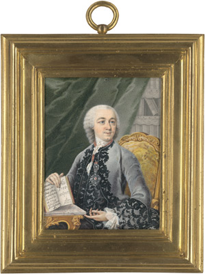 Lot 6830, Auction  111, Linn, B., Bildnis eines Herrn im grauen Rock mit schwarzer Stickerei