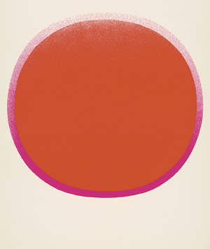 Lot 7121, Auction  111, Geiger, Rupprecht, Roter Kreis mit leuchtrotem Kranz auf weiß