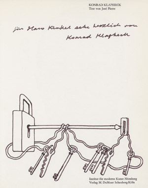 Lot 7207, Auction  111, Klapheck, Konrad, Schloss mit Schlüsselbund