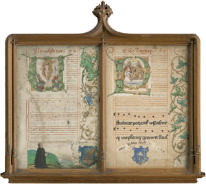 Lot 511, Auction  112, Pelikan, Felix, Hausaltar mit Andachtsbildern und Wappen. 