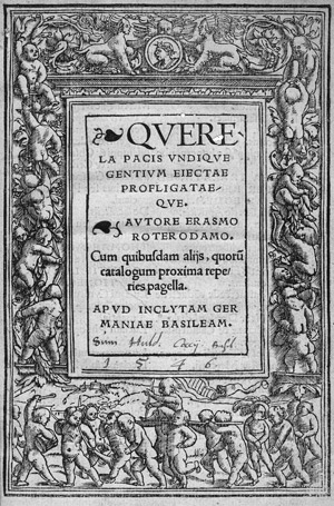 Lot 544, Auction  112, Erasmus von Rotterdam, Desiderius, Querela pacis 