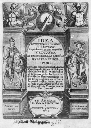 Los 1576 - Saavedra Fajardo, Diego de - Idea de un principe politico christiano - 0 - thumb