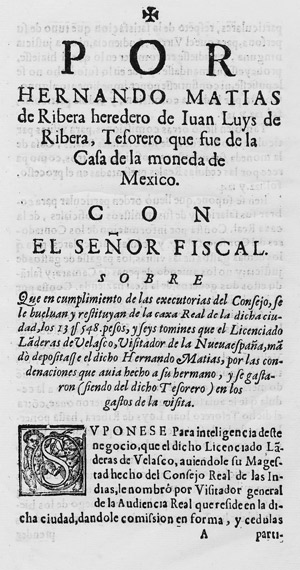 Lot 1946, Auction  112, Ribera, Hernando Matias de, Sobre que en cumplimiento de las executorias 