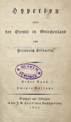 Los 2166 - Hölderlin, Friedrich - Hyperion oder der Eremit in Griechenland - 0 - thumb