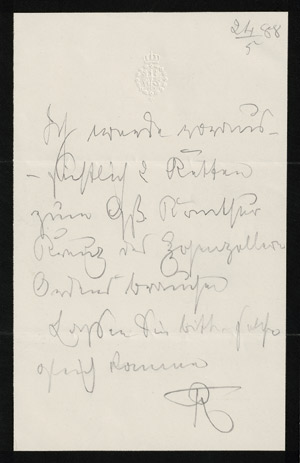 Lot 2571, Auction  112, Friedrich III., Deutscher Kaiser, Eigenhänd. Brief an General von Winterfeld