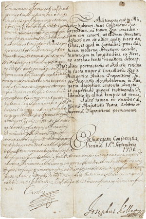 Lot 2645, Auction  112, Karl VI., röm.-dt. Kaiser, Eigenhänd. Kommentar auf einem Bericht