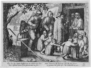 Lot 5249, Auction  112, Visscher, Claes Jansz., Der Drehorgelspieler - Der Leprosenumzug am kupfernen Montag