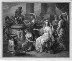 Lot 5309, Auction  112, Kauffmann, Angelika, Hero imTempel der Venus bezaubert Leander durch ihre Schönheit