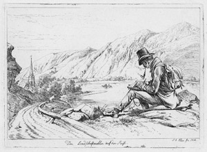 Lot 5410, Auction  112, Klein, Johann Adam, Der Landschaftsmahler auf der Reise