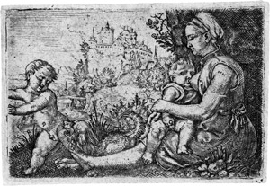 Lot 5489, Auction  112, Beham, Barthel, Mutter mit zwei Kindern