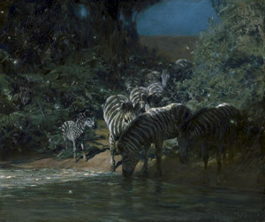 Lot 6239, Auction  112, Kuhnert, Wilhelm, Tropennacht am Fluss