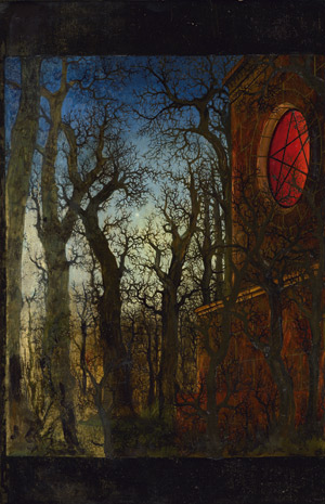 Lot 6252, Auction  112, Wöhler, Hermann, Tempel im Eichenhain in der Dämmerung