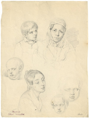 Lot 6773, Auction  112, Schindler, Albert, Figurenstudien, Genreszenen, Tierstudien, Architekturmotive
