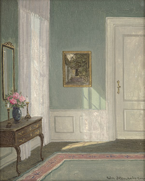 Lot 7064, Auction  112, Henriksen, William, Interieur in Lindgrün
