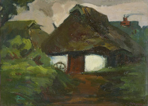 Lot 7156, Auction  112, Hinrichs, Carl, Reetgedeckte Häuser bei Güstrow