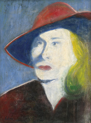 Lot 7358, Auction  112, Sohns, Kurt, Frau mit rotem Hut und gelben Haaren