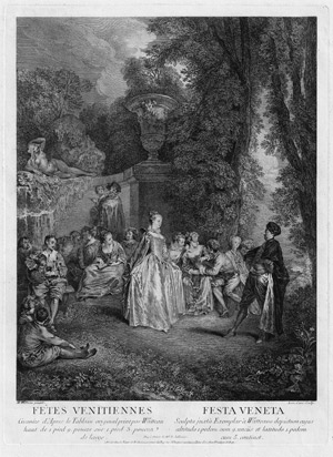 Lot 5379, Auction  113, Watteau, Antoine - nach, Fêtes Vénitiennes - Festa Veneta