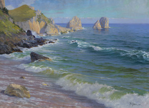 Lot 6217, Auction  113, Spaun, Paul von, Capri: Blick von Marina Piccola auf die Faraglioni