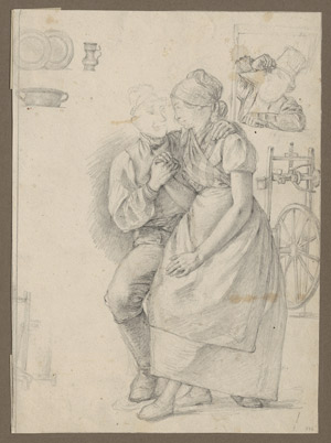 Lot 6951, Auction  113, Neder, Johann Michael, Bauernpaar in der Stube