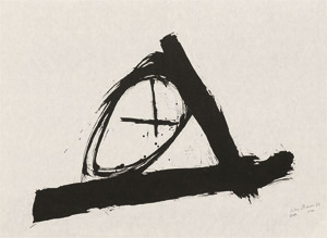 Lot 7037, Auction  113, Bissier, Jules, Komposition mit Kreuz und Kreis