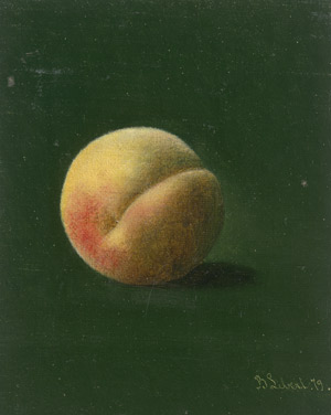Lot 7273, Auction  113, Libert, Betzy Marie Petrea, Pfirsich auf grünem Grund