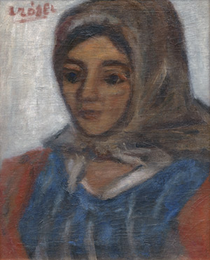 Lot 8334, Auction  113, Czóbel, Béla, Junge Bäuerin mit Kopftuch