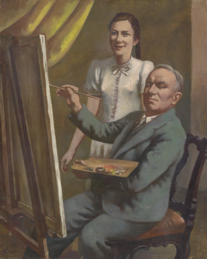 Lot 8337, Auction  113, Dressler, August Wilhelm, Selbstbildnis mit meiner Tochter