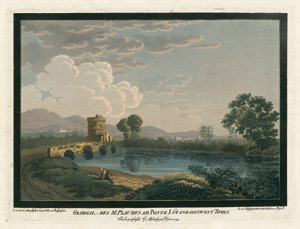 Lot 5460, Auction  114, Hössel, Johann Baptist, Grabmal des M. Plautius am Ponte Lucano ohnweit Tivoli