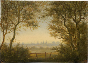 Lot 6033, Auction  114, Deutsch, Blick auf Lübeck bei Tagesanbruch