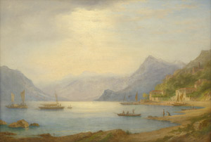 Lot 6051, Auction  114, Morgenstern, Carl, Blick auf den Comer See und Bellaggio